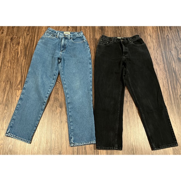 L.L. Bean Denim - L.L. Bean Original Fit/Relaxed Blue And Black Jeans Size 8R Lot Of 2